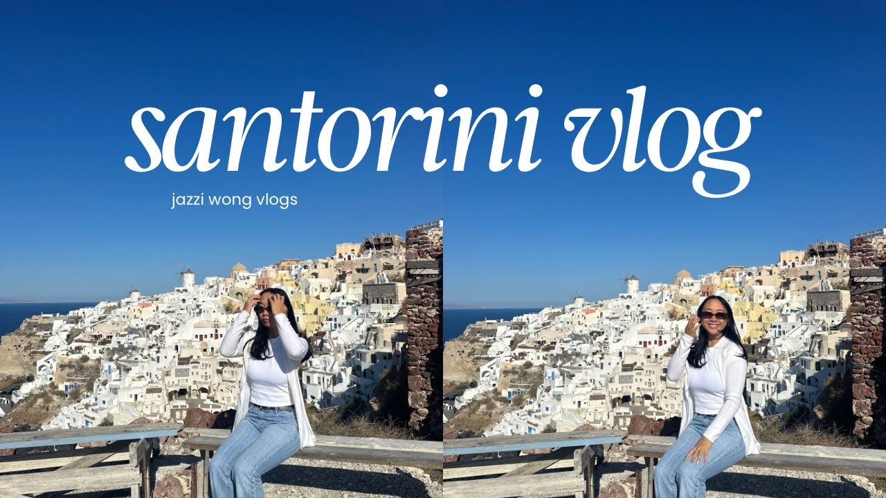 Santorini Vlog | Oia Castle, Oia Steps, Greek Snack Taste Test, Food Spots
