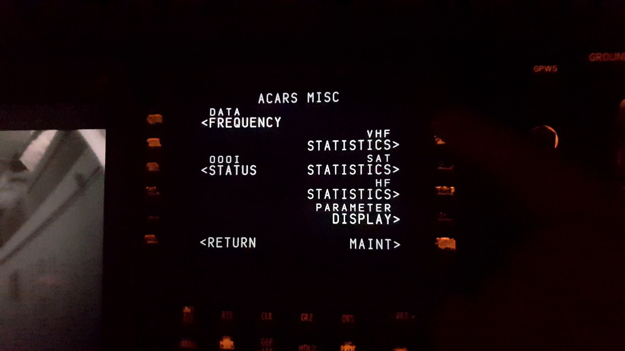 B737 FMC ACARS CMU, MISC Menu