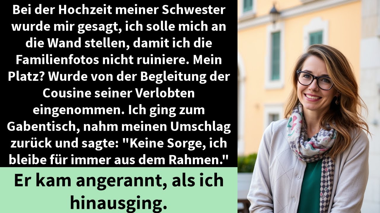 Bei der Hochzeit meiner Schwester wurde mir gesagt, ich solle mich an die Wand stellen,
