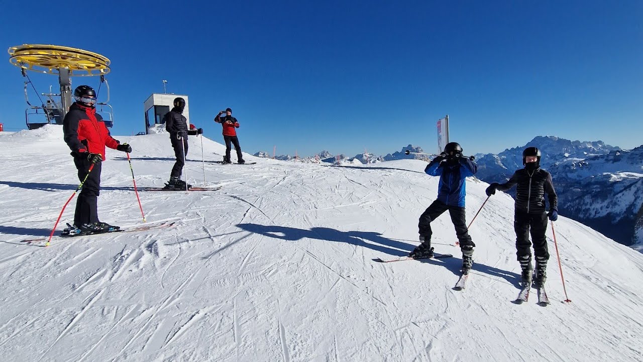 Skiing Valon, Piz Boe and Biok, Alta Badia, Dolomites