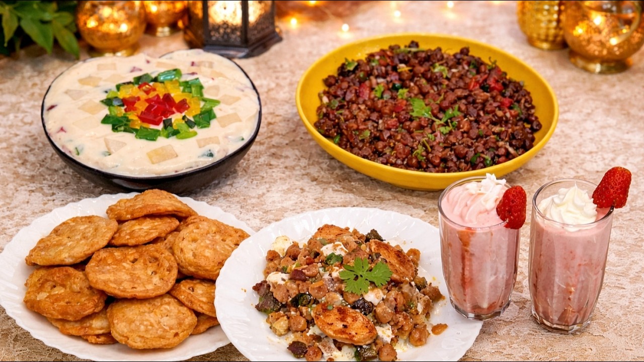 10 Days 2nd Ashra Iftra Recipes By @CookwithfoodLove - Bread Roll/chana chaat/ papri chaat