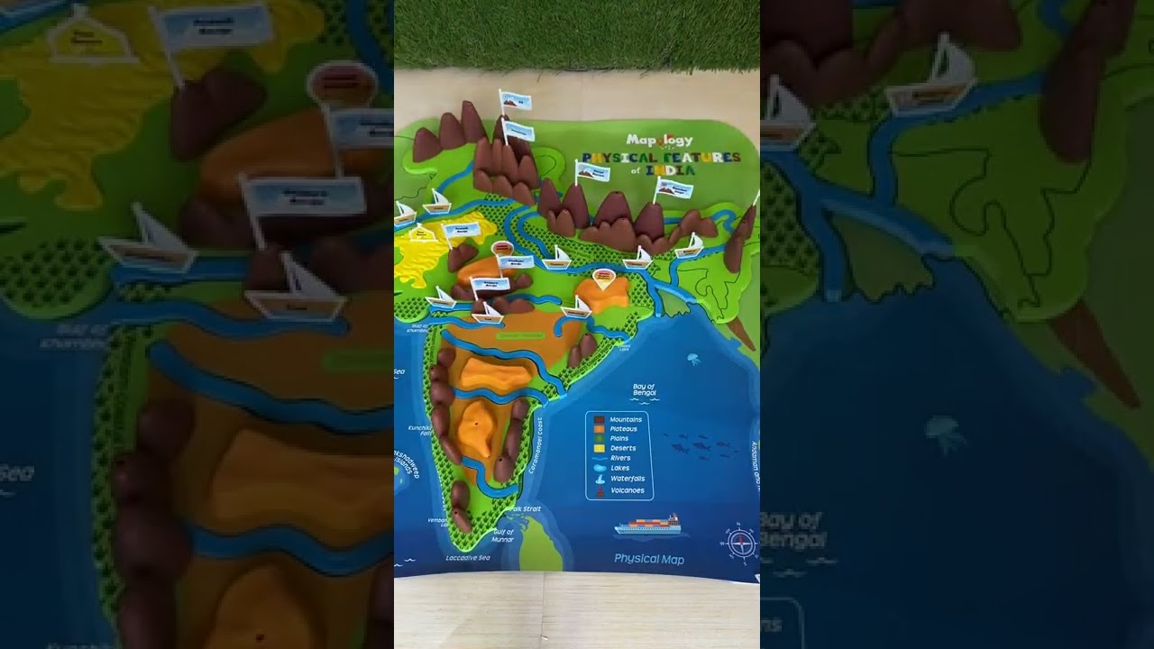 Mapology | Physical Features of India | Play And Learn | Geography Learning Aid | #educationaltoys