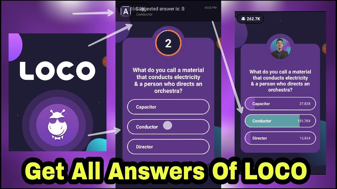 🔥Get all answers of loco quiz game Live
