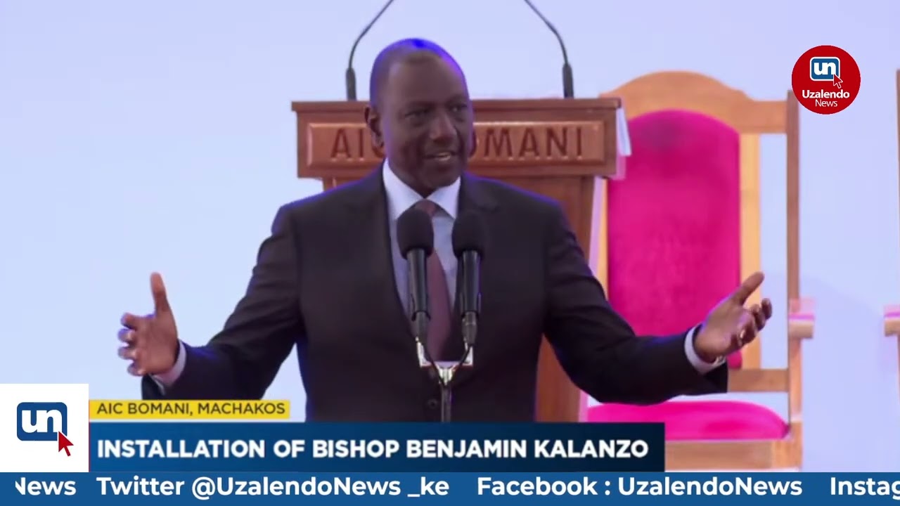 President Ruto's Speech in Machakos During Sunday Service at AIC Bomani -FULL SPEECH