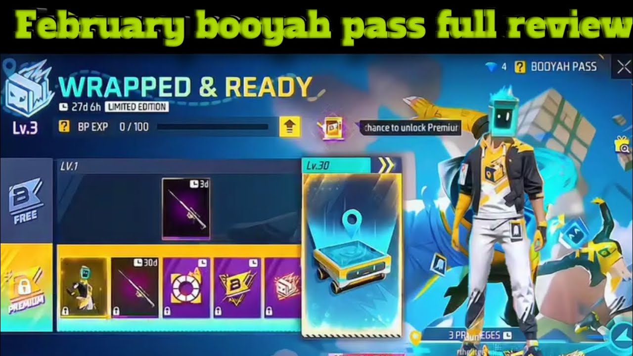 February month booyah pass free fire || february month booyah pass full review #booyahpass #viral