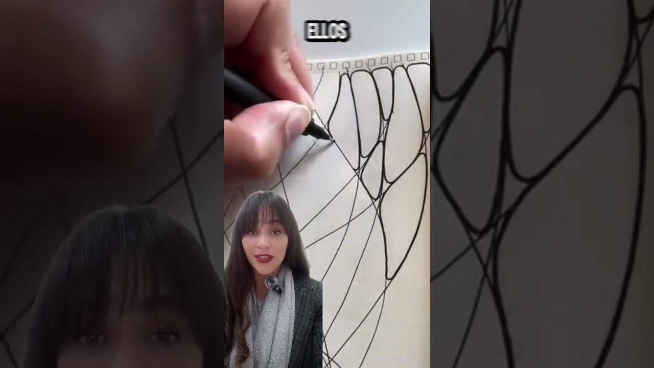 DIBUJO ZENTANGLE ✍️🖤 Arte Detallado y Relajante Paso a Paso