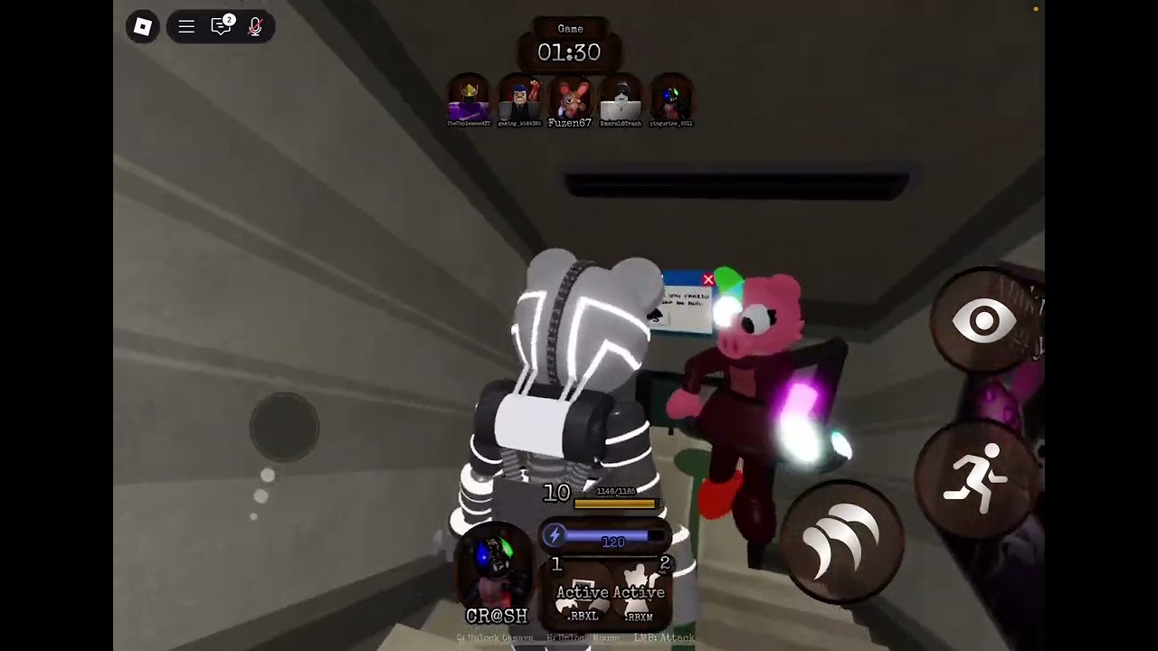 Piggy Rush crash gameplay (pillar chase 2 like game)