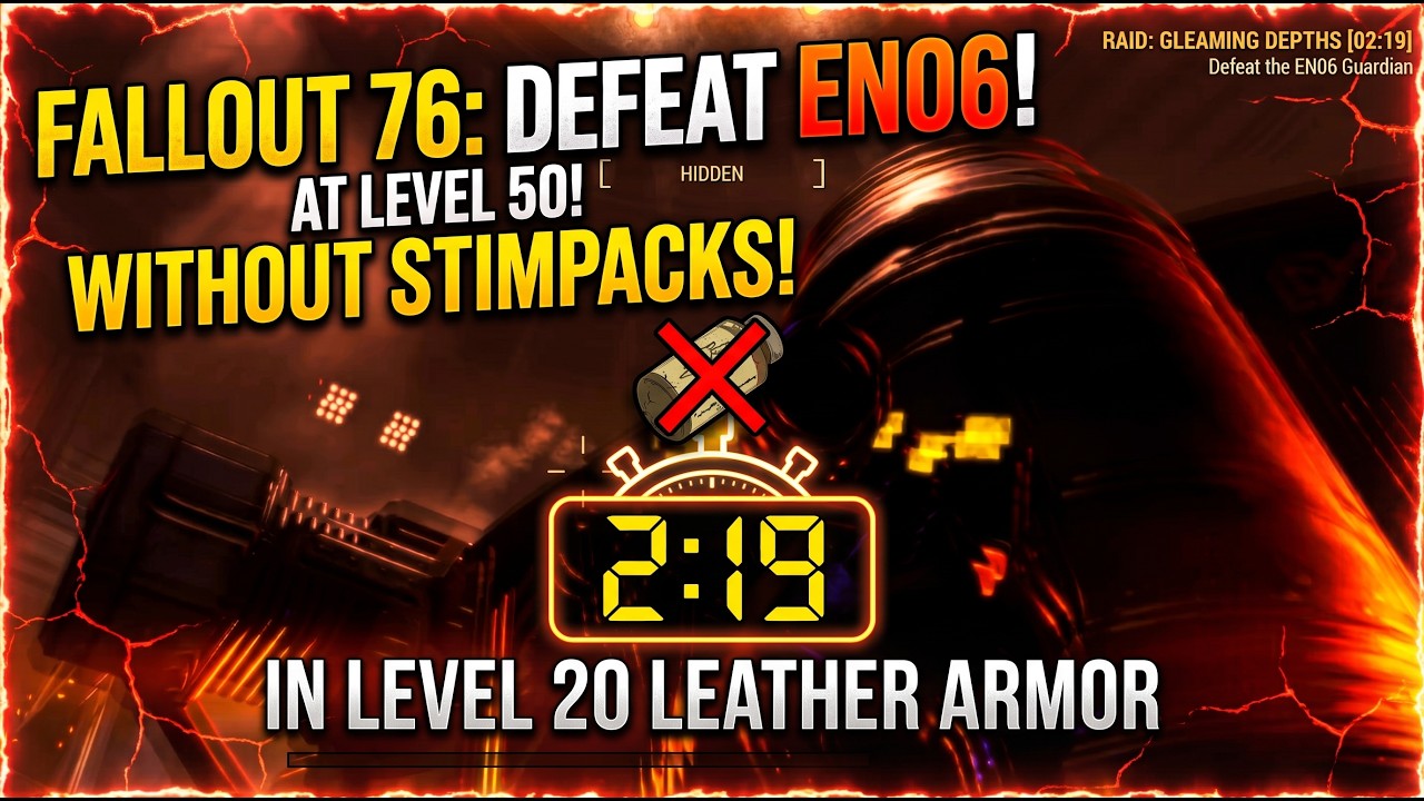 Fallout 76 EN06 solo using no stimpacks at Level 50! No Power Armor anonime395's build