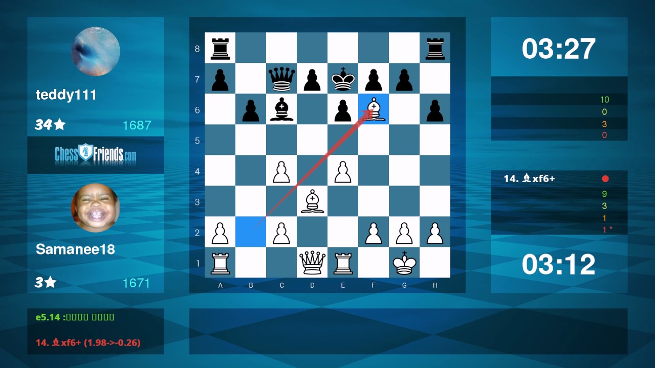 Chess Game Analysis: Samanee18 - teddy111 : 1-0 (By ChessFriends.com)