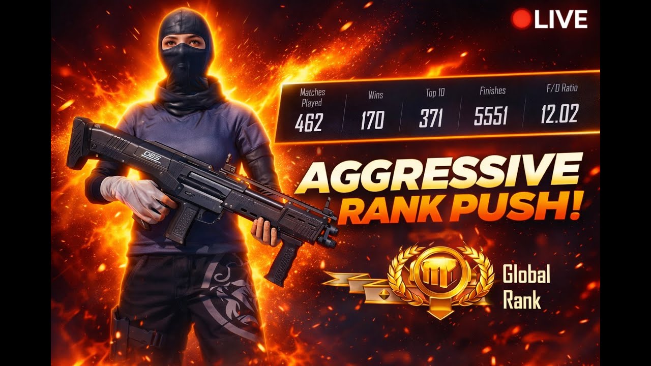Magicx54FA is live Pubg with magic clan +s12k rank with clutches 💀🥷💕🔥