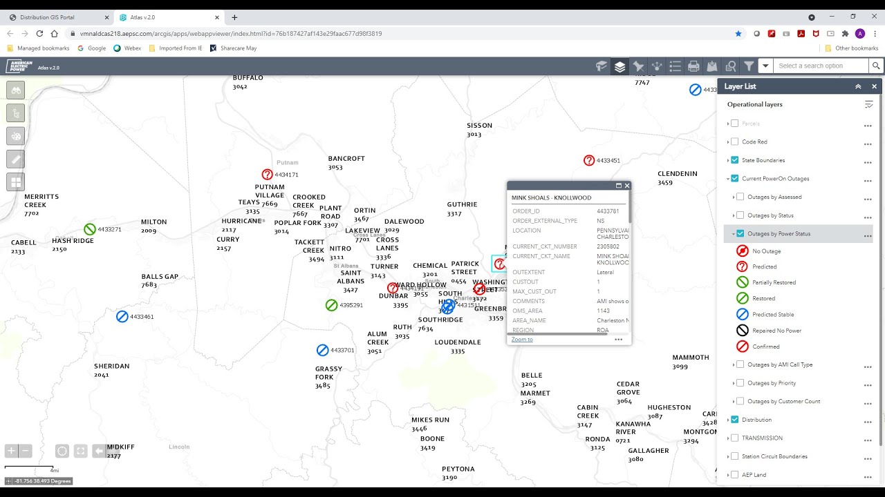 Atlas Web App: View Live Outages