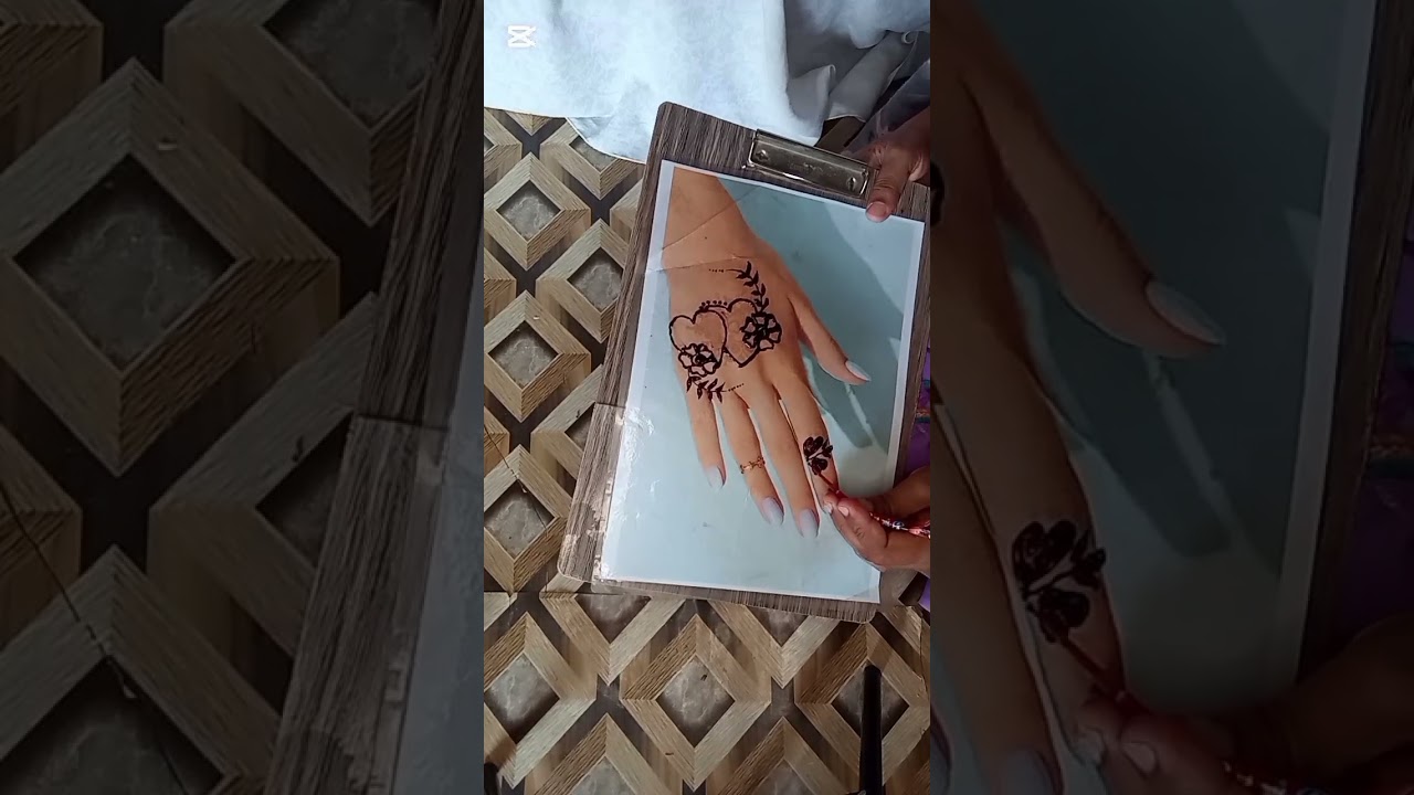 Beautiful two hearts 💕💕💕 mehndi design with au mehndi design 