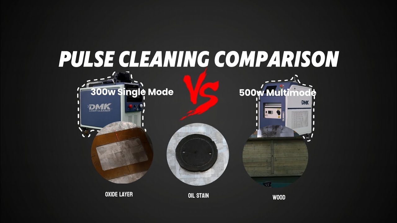 DMK Pulse Laser #cleaning Machines: 300W vs. 500W - Cleaning Effectiveness Comparison #foryou