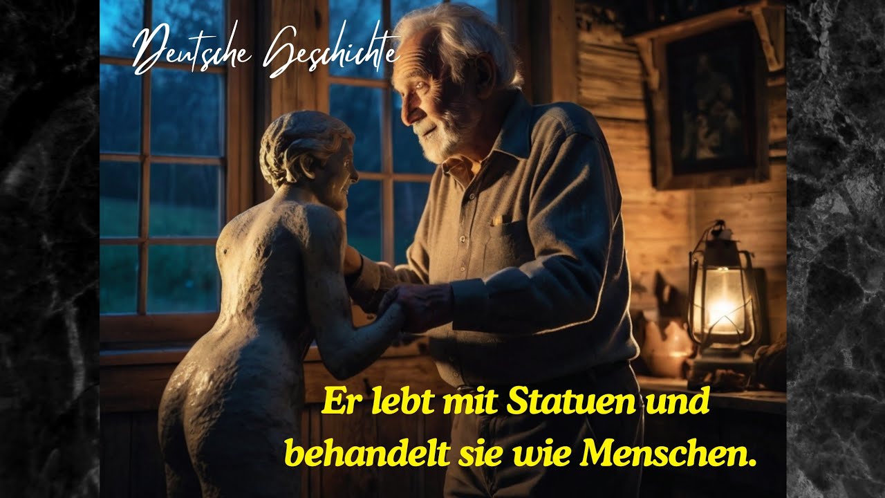 Ein Mann lebt mit Statuen und behandelt sie wie echte Menschen رجل يعيش مع التماثيل ويعاملها كالبشر