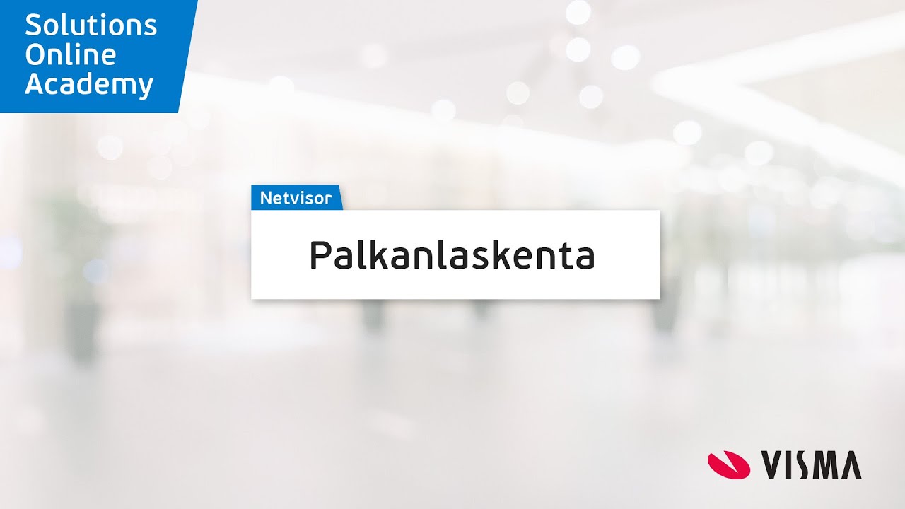 Netvisor Academy - Palkanlaskenta