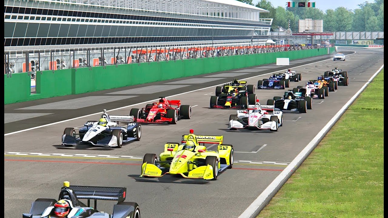 All F1 2018 Cars vs All IndyCar 2018 - Monza