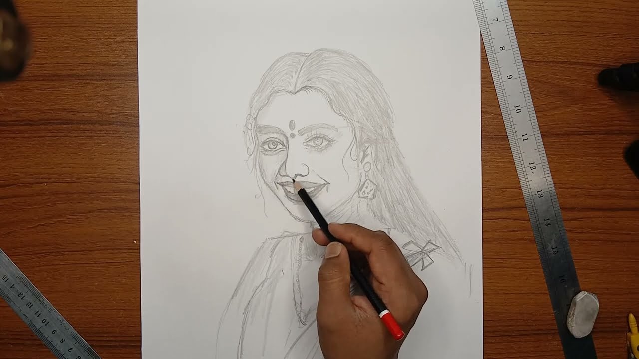 How to Draw a Female Face with the Loomis Method  #Drawing #rajenart 
