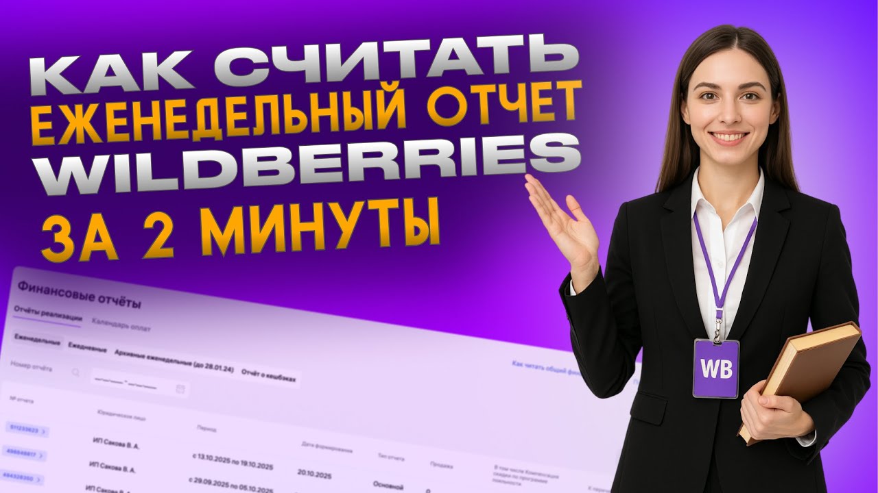Как посчитать еженедельный ФИНАНСОВЫЙ ОТЧЕТ О РЕАЛИЗАЦИИ на WB : Делаем автотаблицу