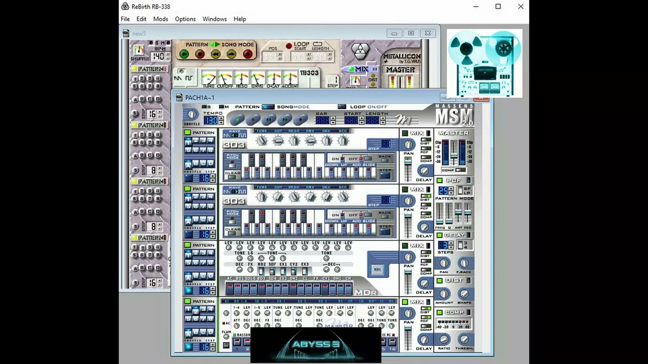 Live Performance: 90s PC Music by Abyss3 in Propellerheads ReBirth RB-338 | 2024 by MaGieL S3n10r