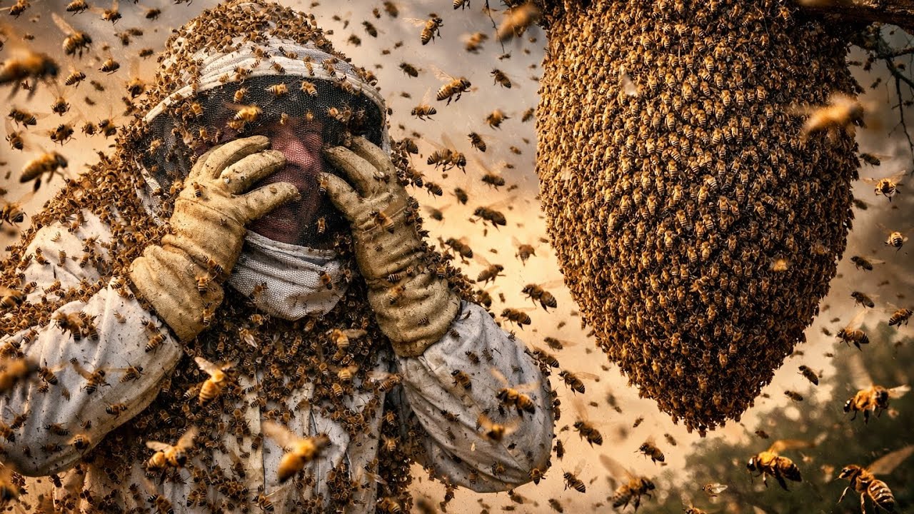Giant Wild Honey Hive Found on a Tall Tree | Brave Honey Hunter Harvests Natural Hon