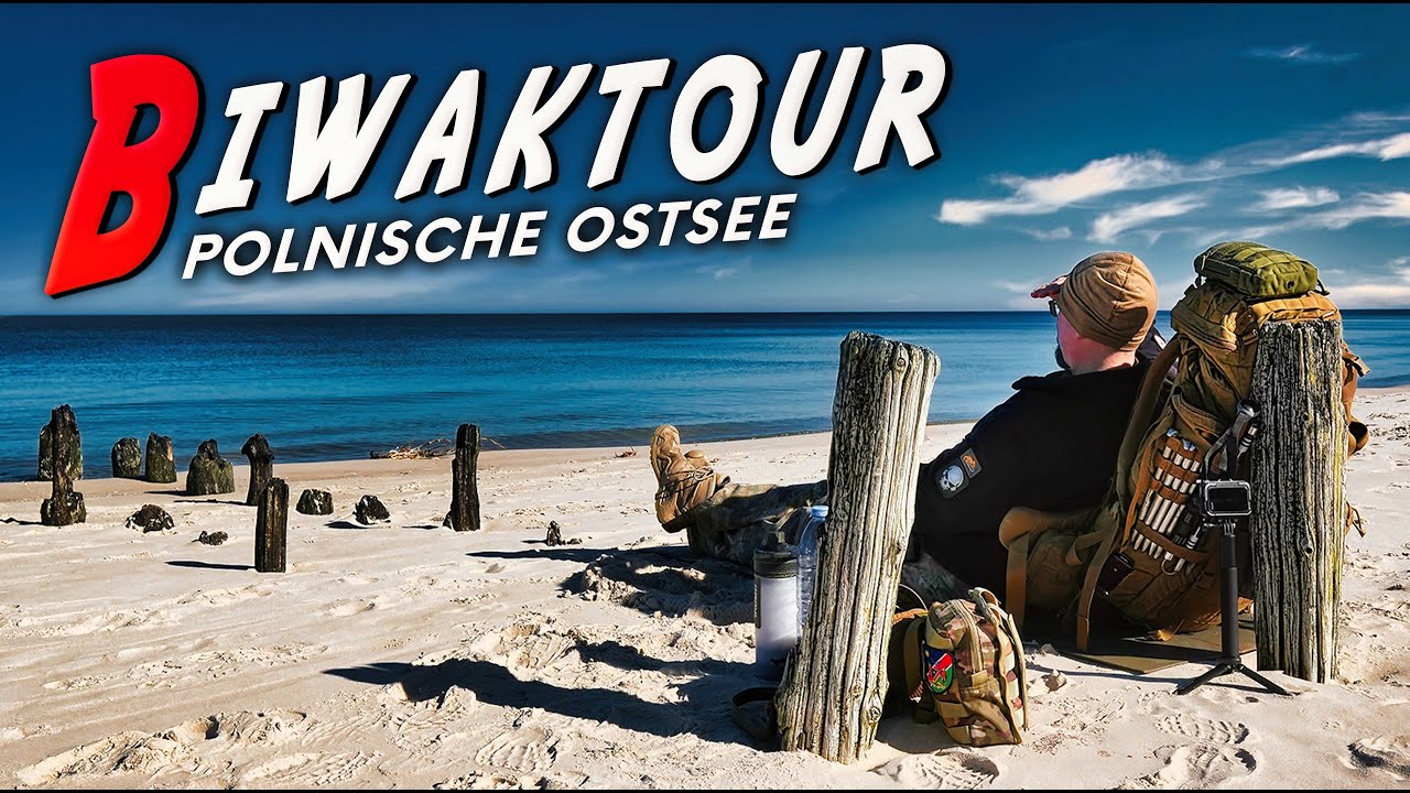 50 km Biwak-Wanderung & Overnighter bei -3° an der Polnischen Ostsee 🌊