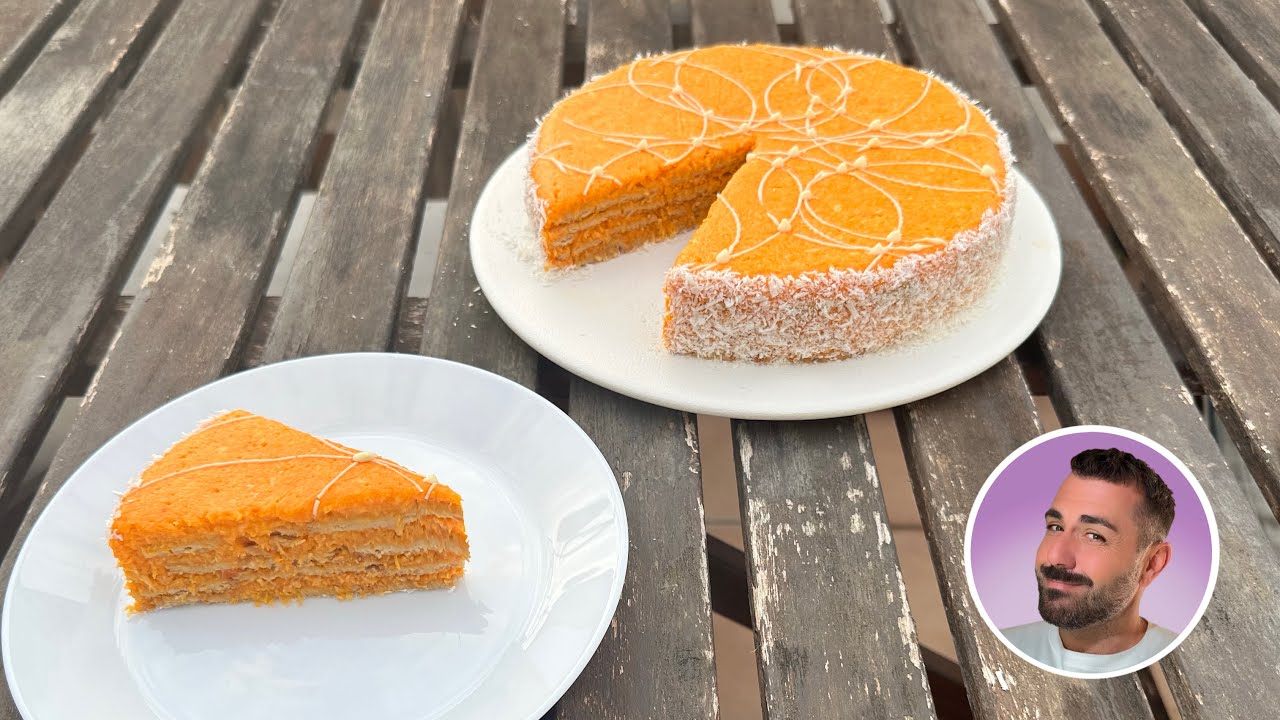 TARTA DE GALLETAS, ZANAHORIA Y COCO. DELICIOSA!