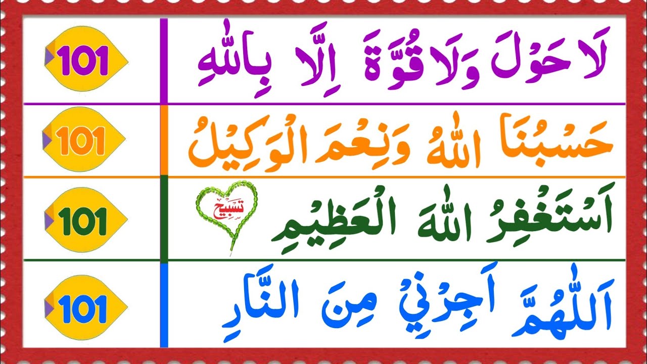 Best Azkar & Tasbeeh For Rizq | astaghfirullah | hasbunallah wanikmal | allah huma ajirni | tasbeeh