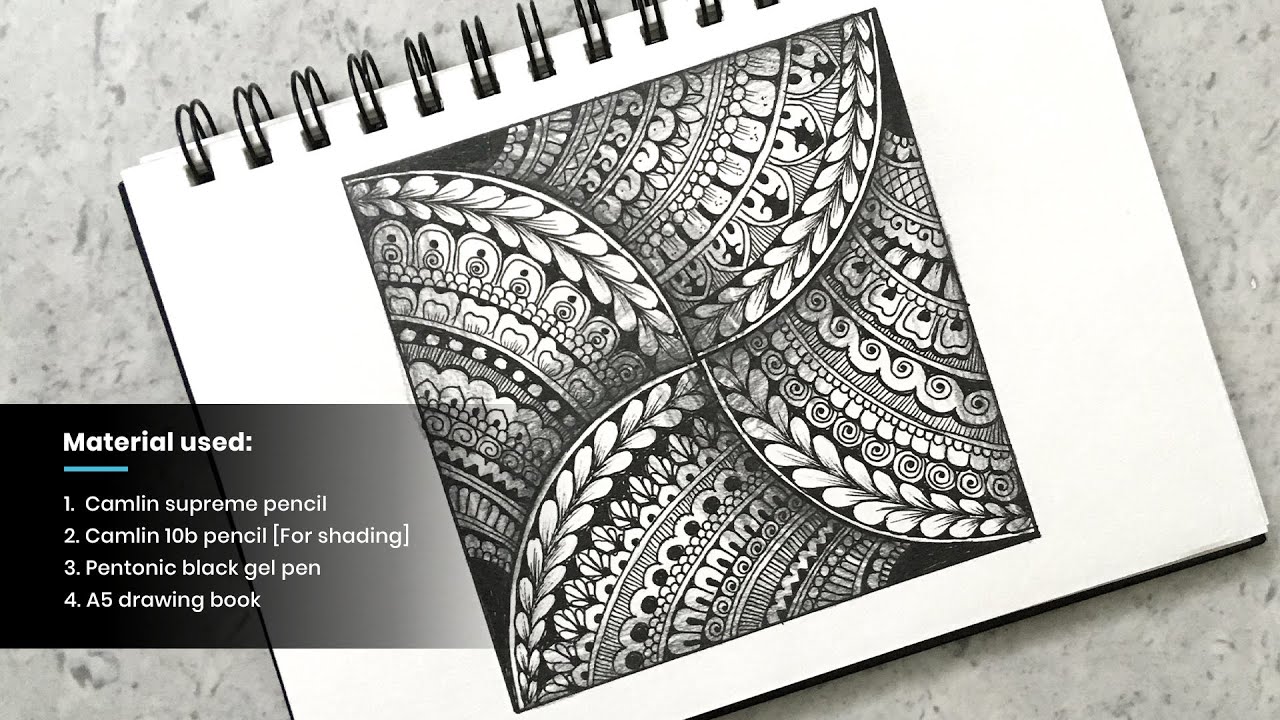Learn How to Draw a Stunning Floral 3D Mandala in a Square | Circles 3D Mandala Drawing