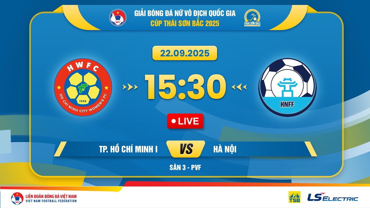 🔴 Trực tiếp: TP. HCM I vs Hà Nội |15:30-22.9.2025| Giải BĐ Nữ VĐQG-Cúp Thái Sơn Bắc 2025