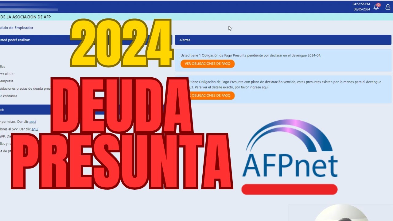 AFPnet Deuda Obligación de Pago Presunta SOLUCIONADO 2024