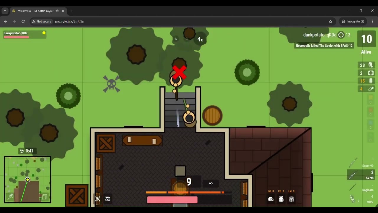 Crazy 22 streak in surviv! (resurviv.biz)
