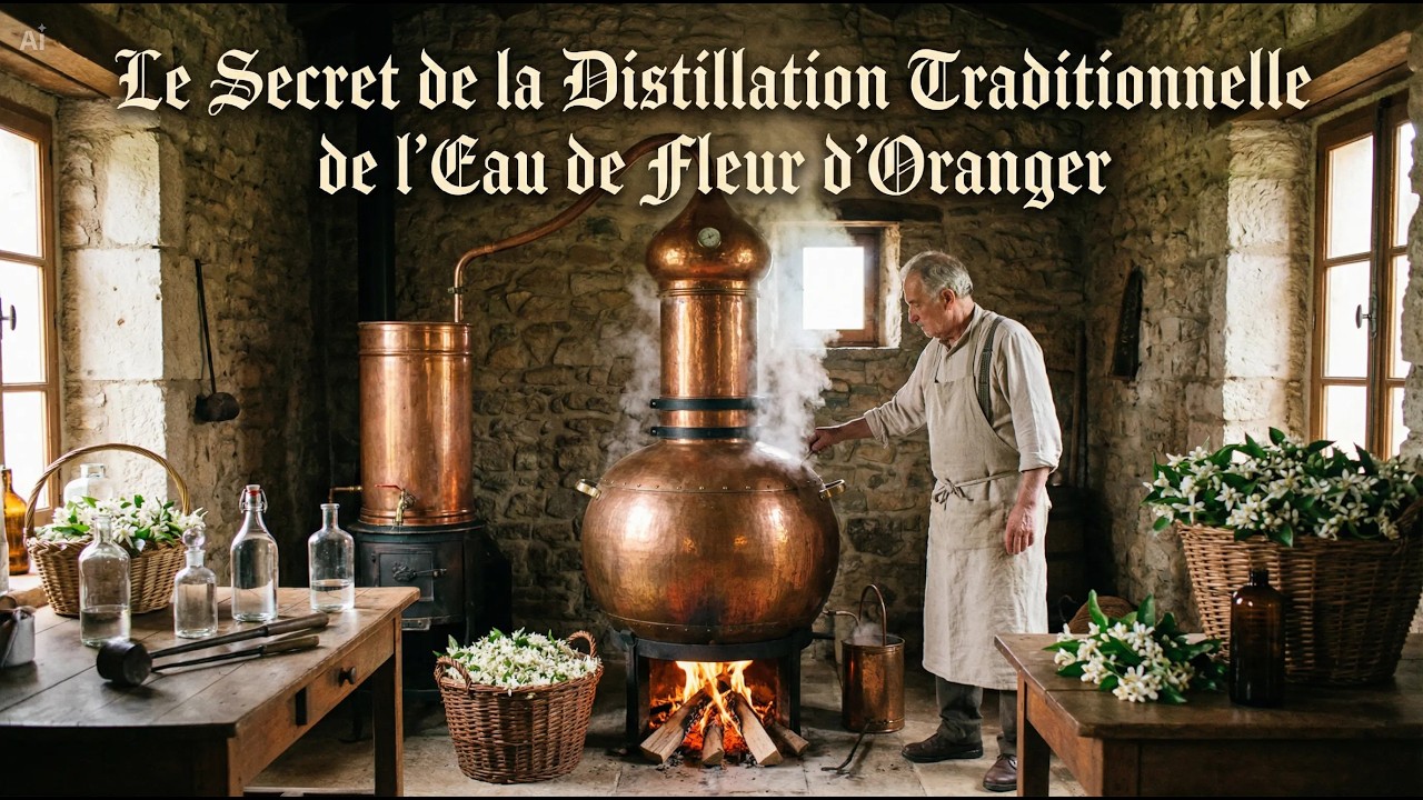 Distillation eau de fleur d'oranger