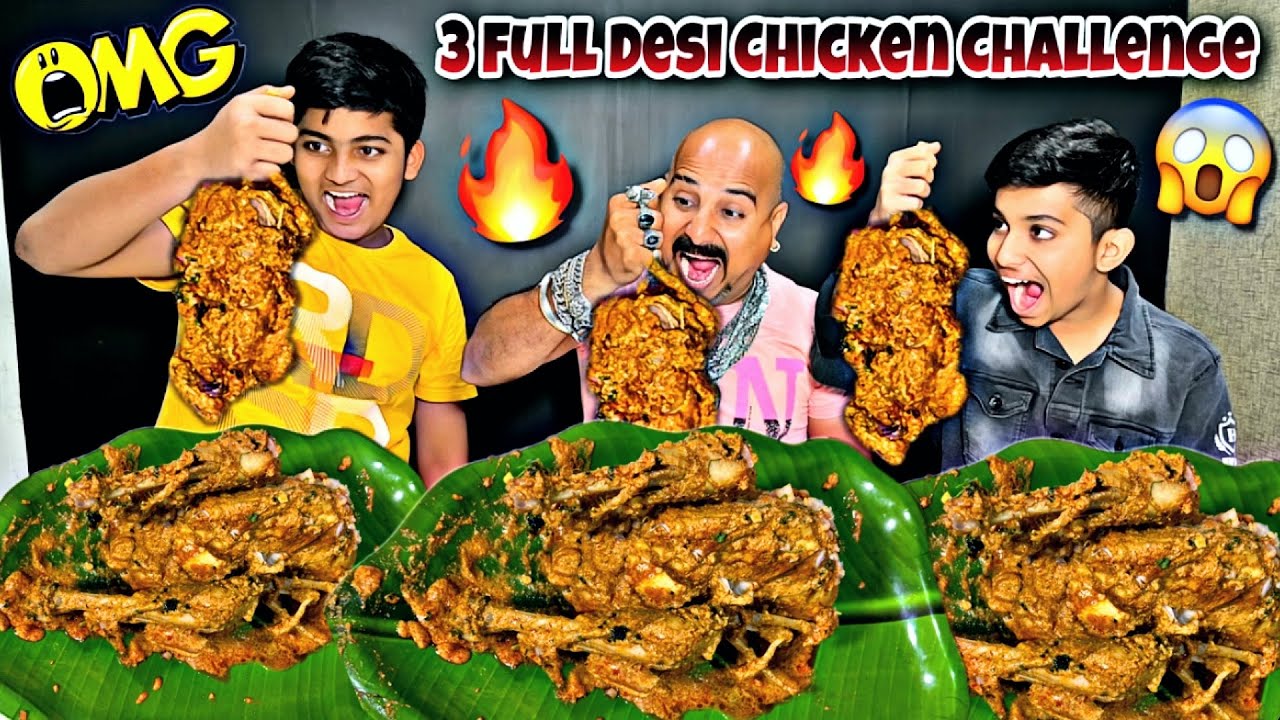 3 Full Desi Chicken Challenge | Ulhas Kamathe | Chicke Leg Piece