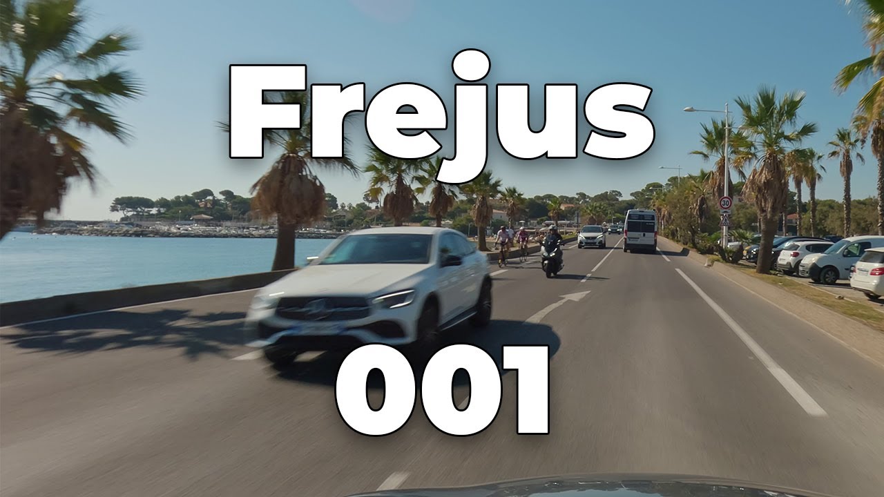 ASMR Driving 4K - FREJUS to LES ISSAMBRES in Southern France | Tour de Provence 001
