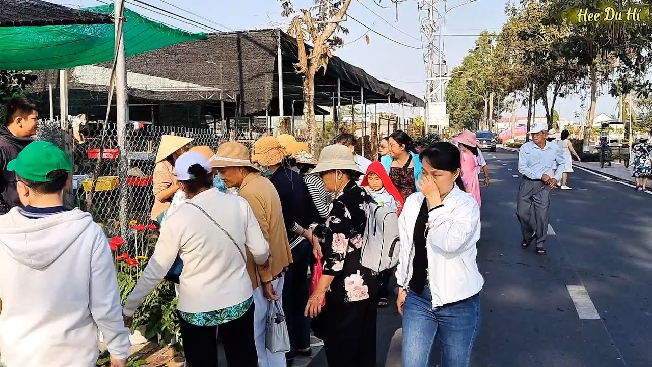 Du khách đến Làng Hoa Sa Đéc tấp nập vào dịp cận Tết Nguyên Đán 2026