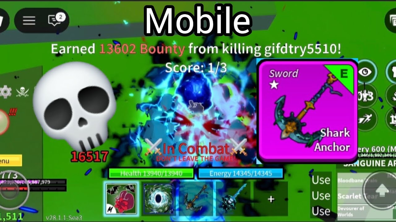 Shark Anchor is TOO UNFAIR 😭💀 l Mobile 📱 l Blox Fruits Bounty Hunting