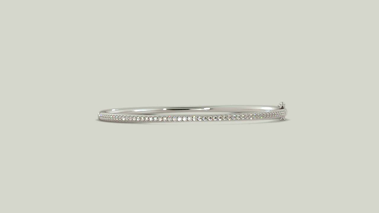 Micropave White Gold Bangle