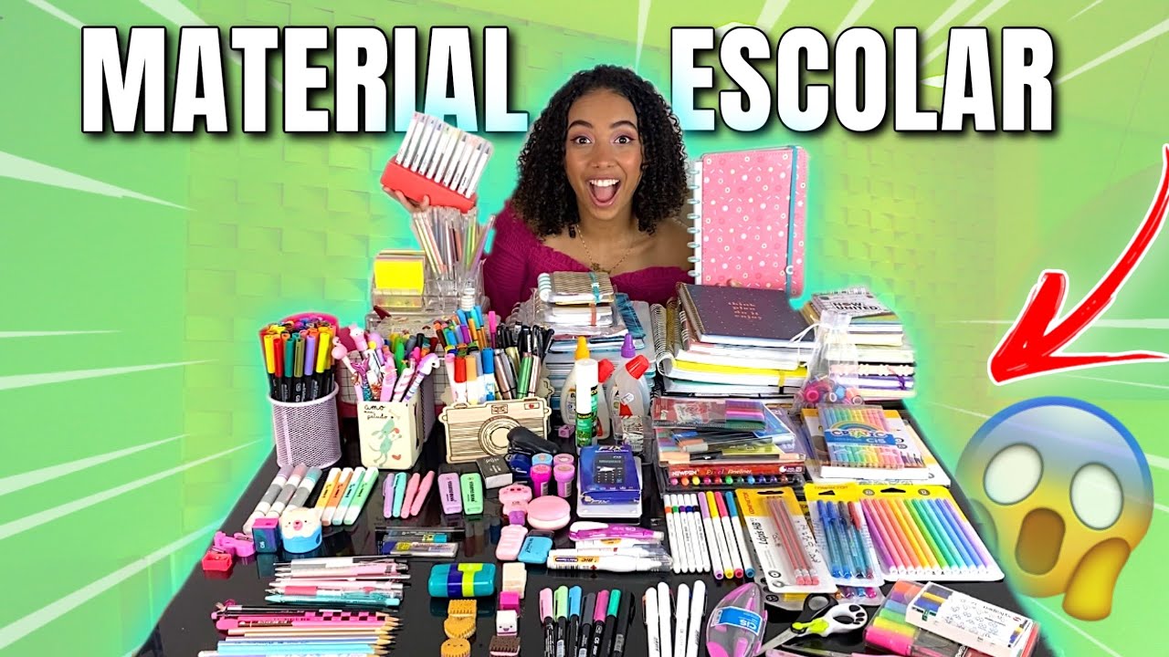 MEU MATERIAL ESCOLAR COMPLETO - MOSTREI TUDO O QUE EU TENHO!!!