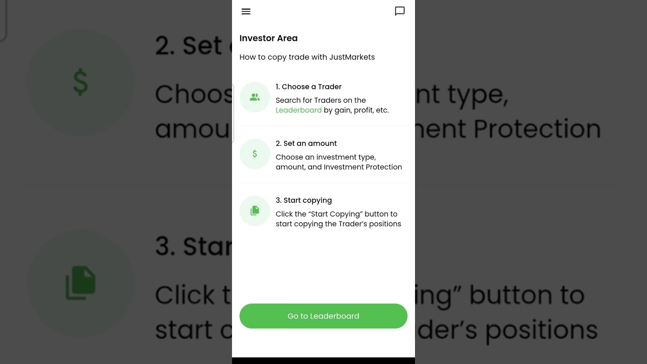 JUSTMARKETS COPY TRADING STEP BY STEP