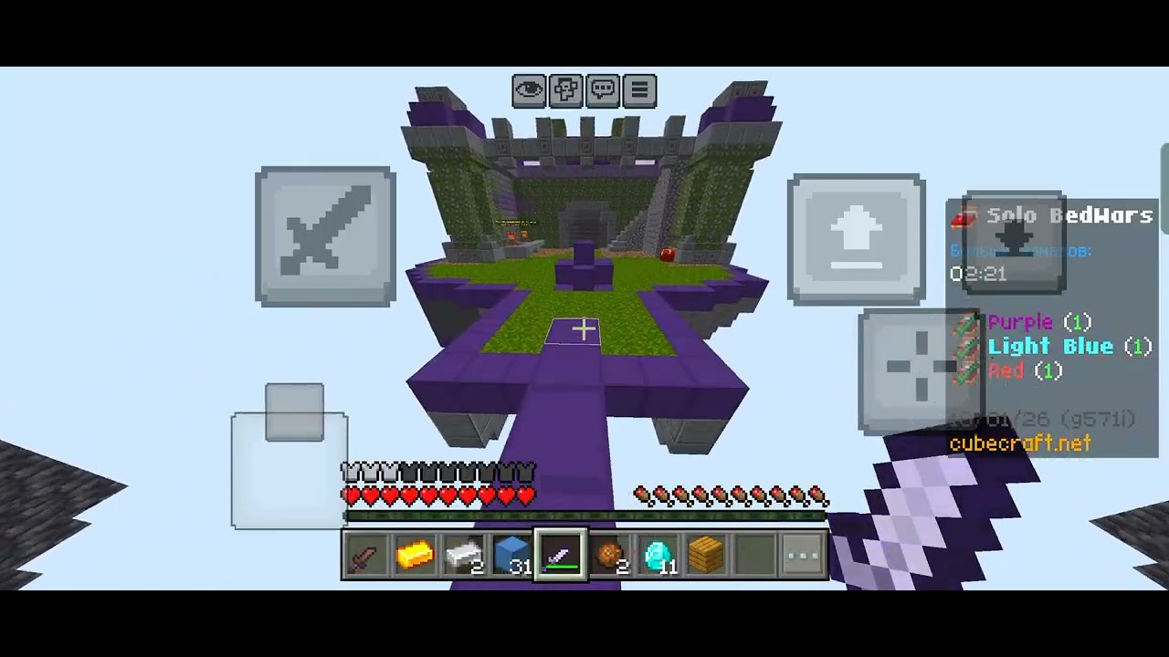 Привет играю Bedwars #майнкрафт 