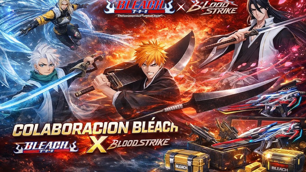 Toda la colaboración de blood strike y bleach 