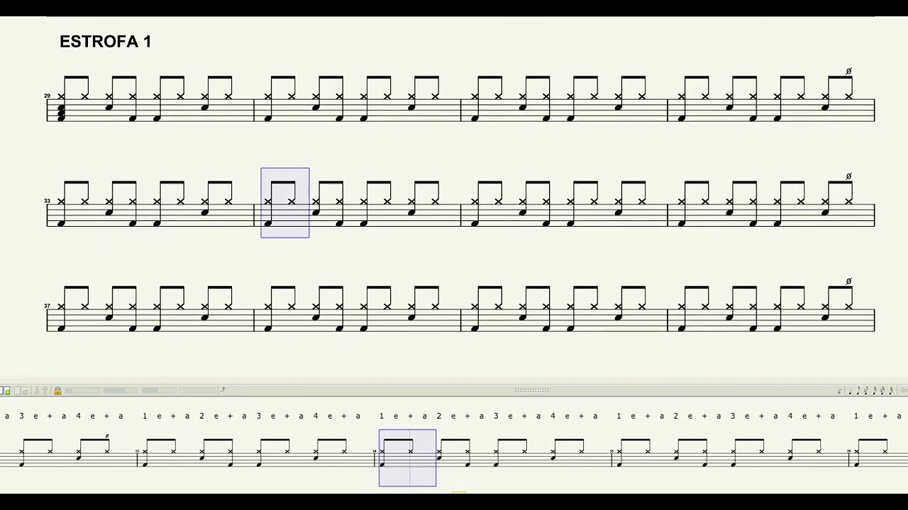 Partitura batería - En algún lugar (Duncan dhu)