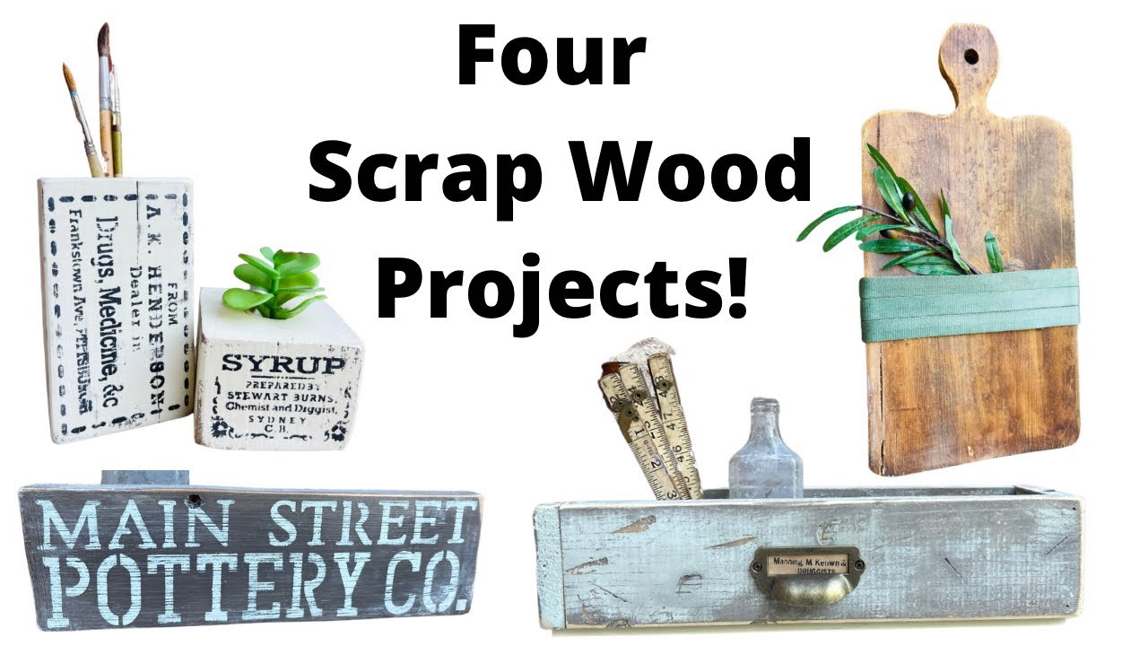 DIY Wood Projects 2022 | Industrial Farmhouse Decor | Trash To Treasure | JRV Stencils | DIY Paint