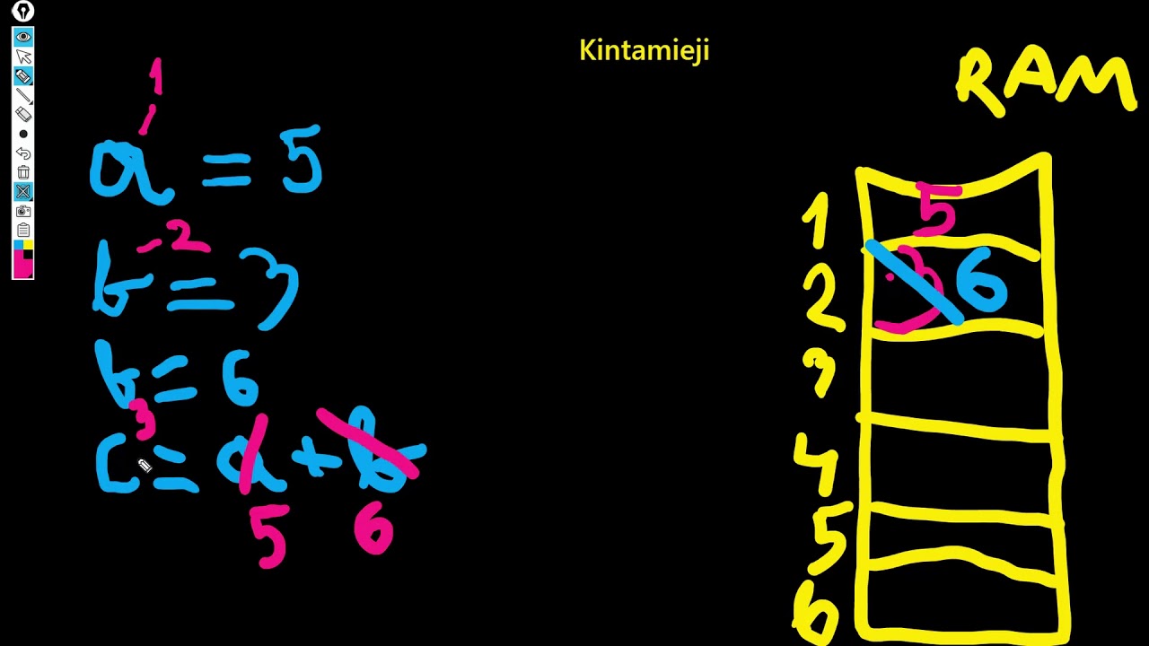 Programavimas visi&scaron;kai žaliems: Kintamieji