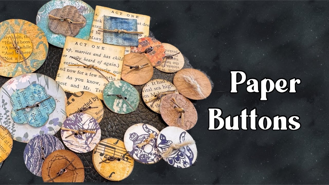 Book Page Paper Buttons