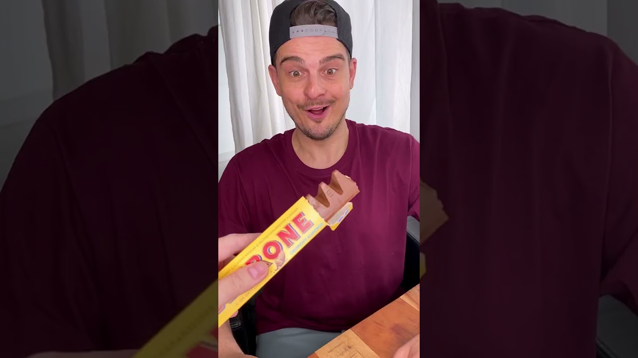 Do you know toblerone should be pushed together to break?😭😁❤️🍫|How to eat|CHEFKOUDY