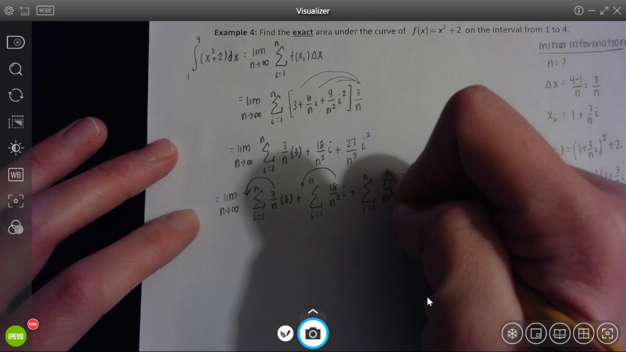 Exact Area Under the Curve Example 2