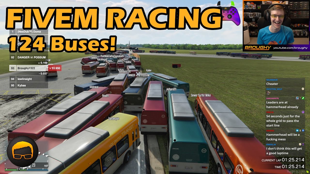 124 Buses Around The Top Gear Test Track! - GTA FiveM Racing №62