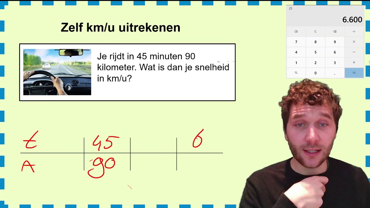 Rekenen met snelheid basis tijd en snelheid reken uitleg video