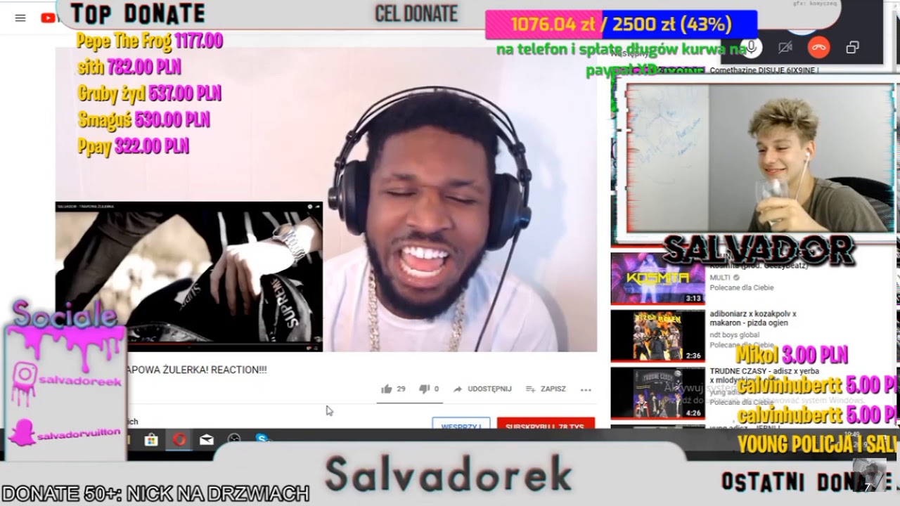 Salvadorek reakcja na reakcje na TRAPOWĄ ŻULERKĘ (ft. young kai)